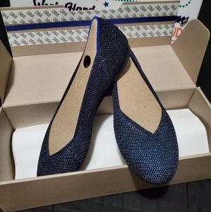 Rothy’s Blue Mettalic Stitch Round Sz 9-BRAND NEW